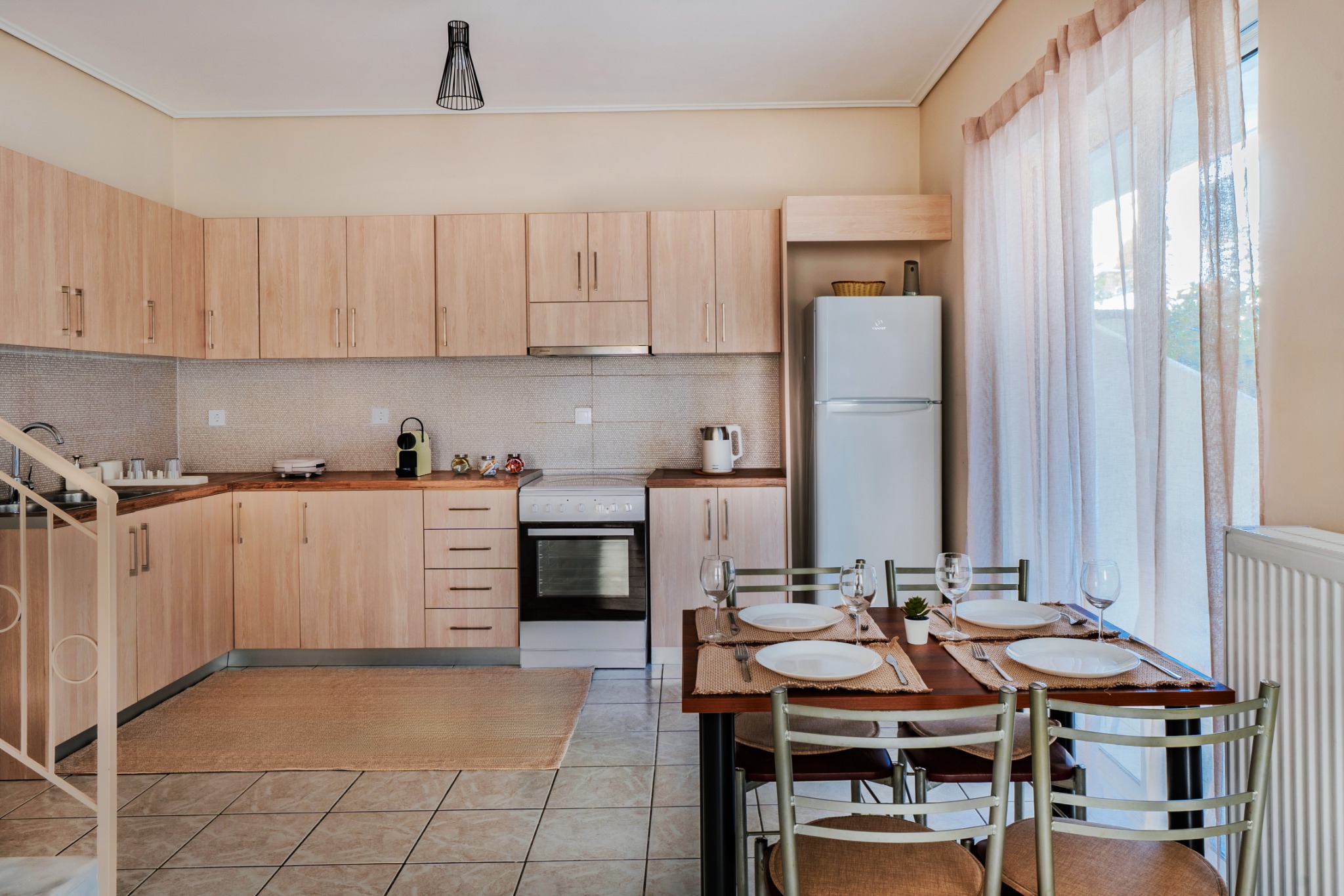 Kitchen and dining area