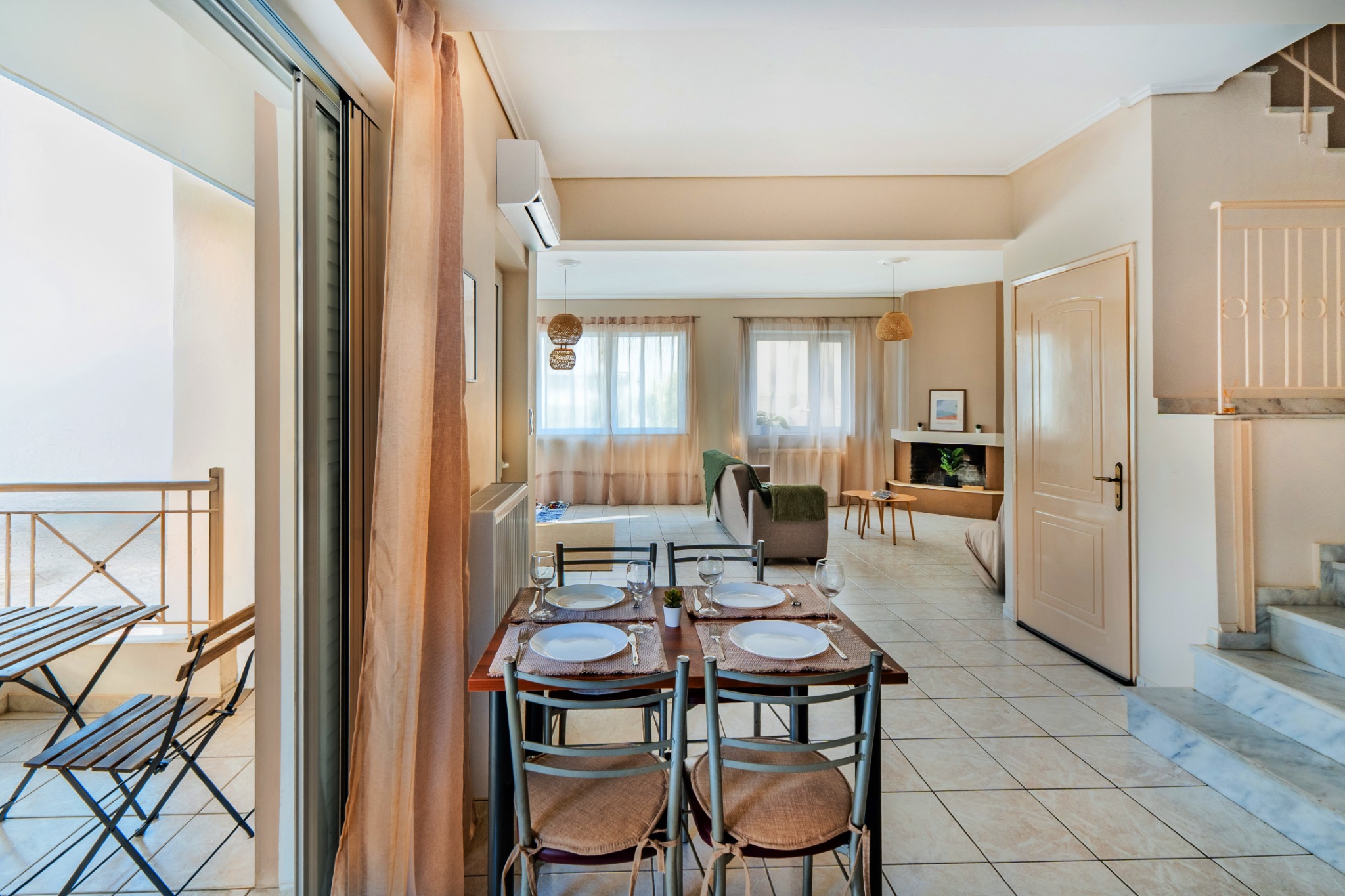 Dining and living area
